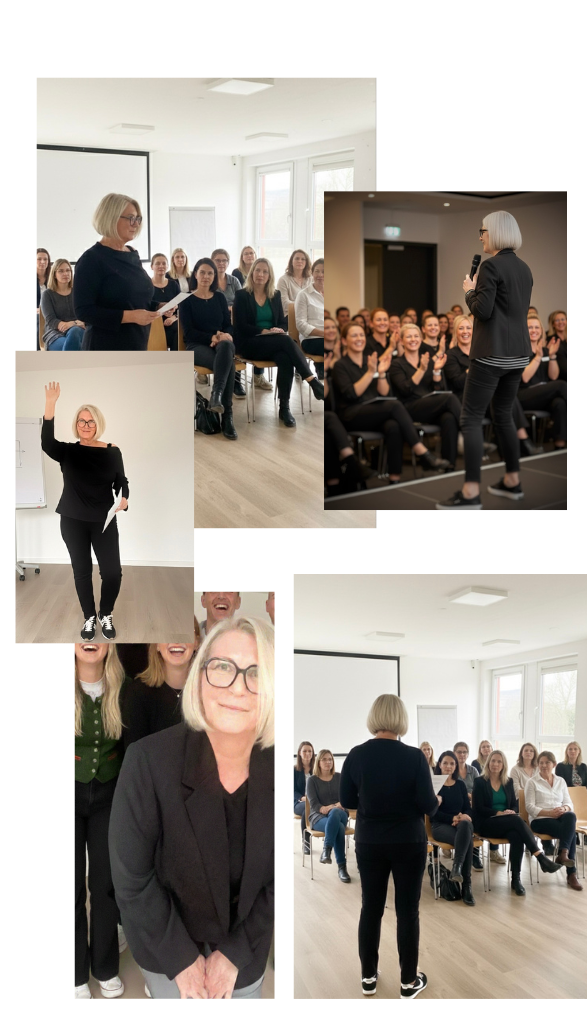 susanne vor publikum mehrere fotos