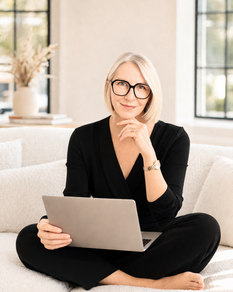 susanne laptop schneidersitz